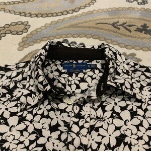 Ralph Lauren Women’s Black and White Floral Shirt